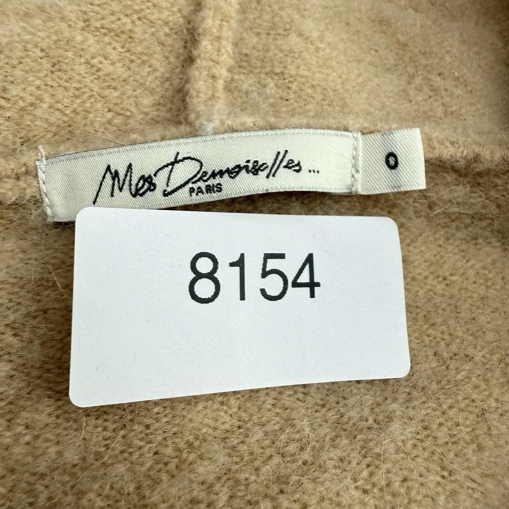 Mes Demoiselles Pichu‎ Hoodie Womens 0 Beige Wool Alpaca Knit Sweater $380
